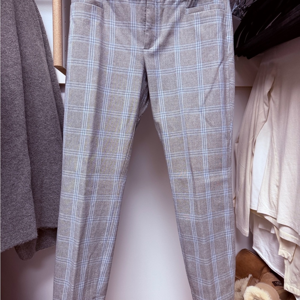Banana Republic Women's Gray Plaid Trousers
